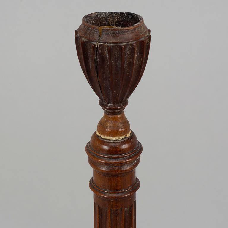 Two candlesticks, probably England. Early 19th century.