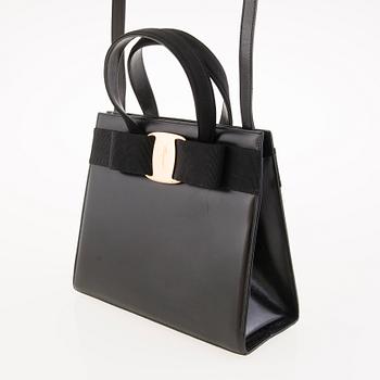 Salvatore Ferragamo, Vara Bow Black Leather and Ribbon Handbag.