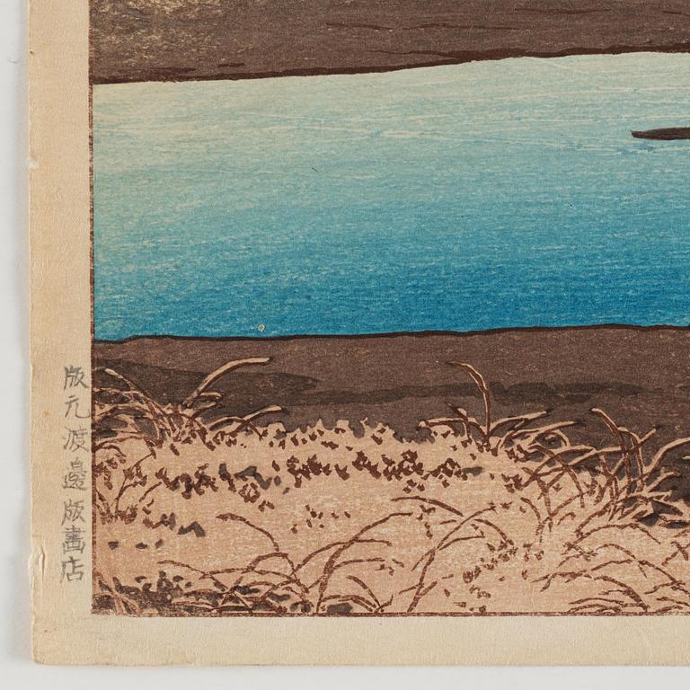 Kawase Bunjiro Hasui, Selection of Views of the Tokaido: Banyu River
(Tokaido fukei senshu: Banyugawa).