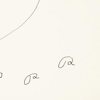 Roger Risberg, indian ink drawing, signed. Executed in 2008.