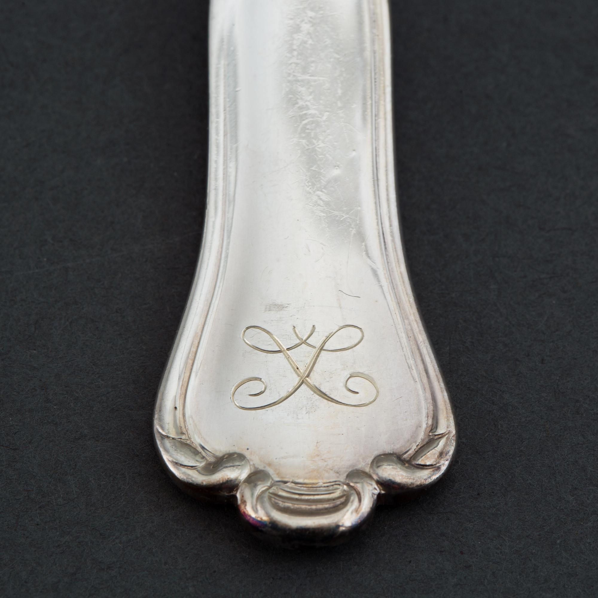 A silver cutlery, CG Hallberg, 'Kungsholm'. (109 pc).