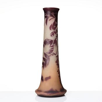 Emile Gallé, an Art Nouveau cameo glass vase, Nancy, France, post 1904.