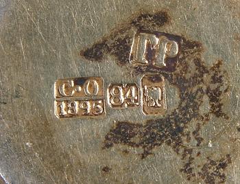 SKÅL SAMT BÄGARE, 2 st, silver, Stakhy Kondratievich Orlov Kiev, Ryssland 1895.