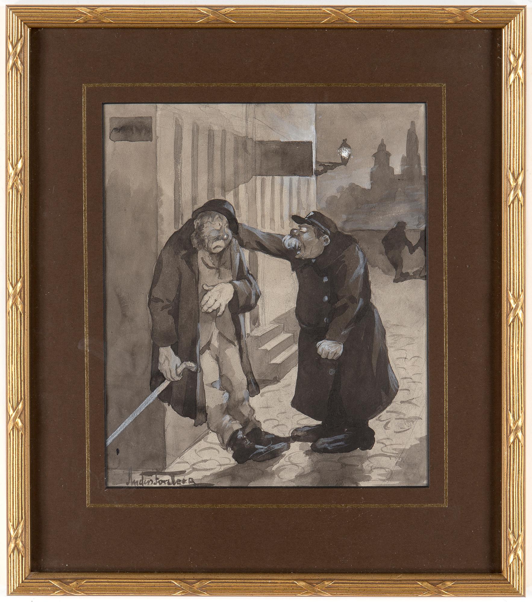 ANDERS FORSBERG, gouache, signerad.