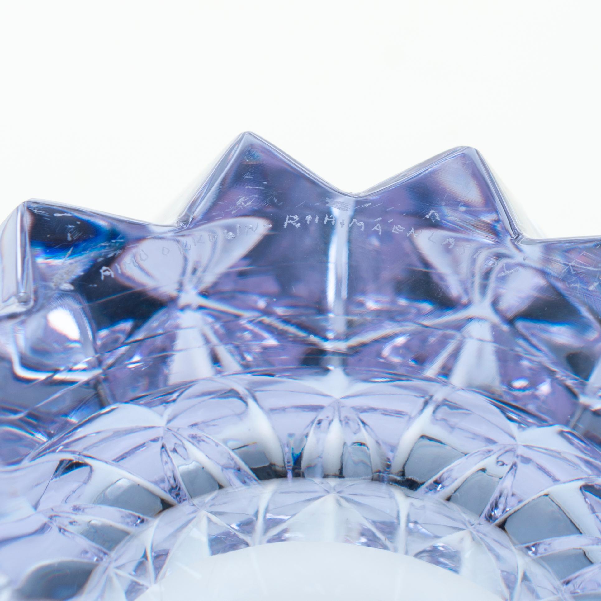 SKÅL, glas, "Näckros", signerad Aimo Okkolin Riihimäen Lasi Oy.