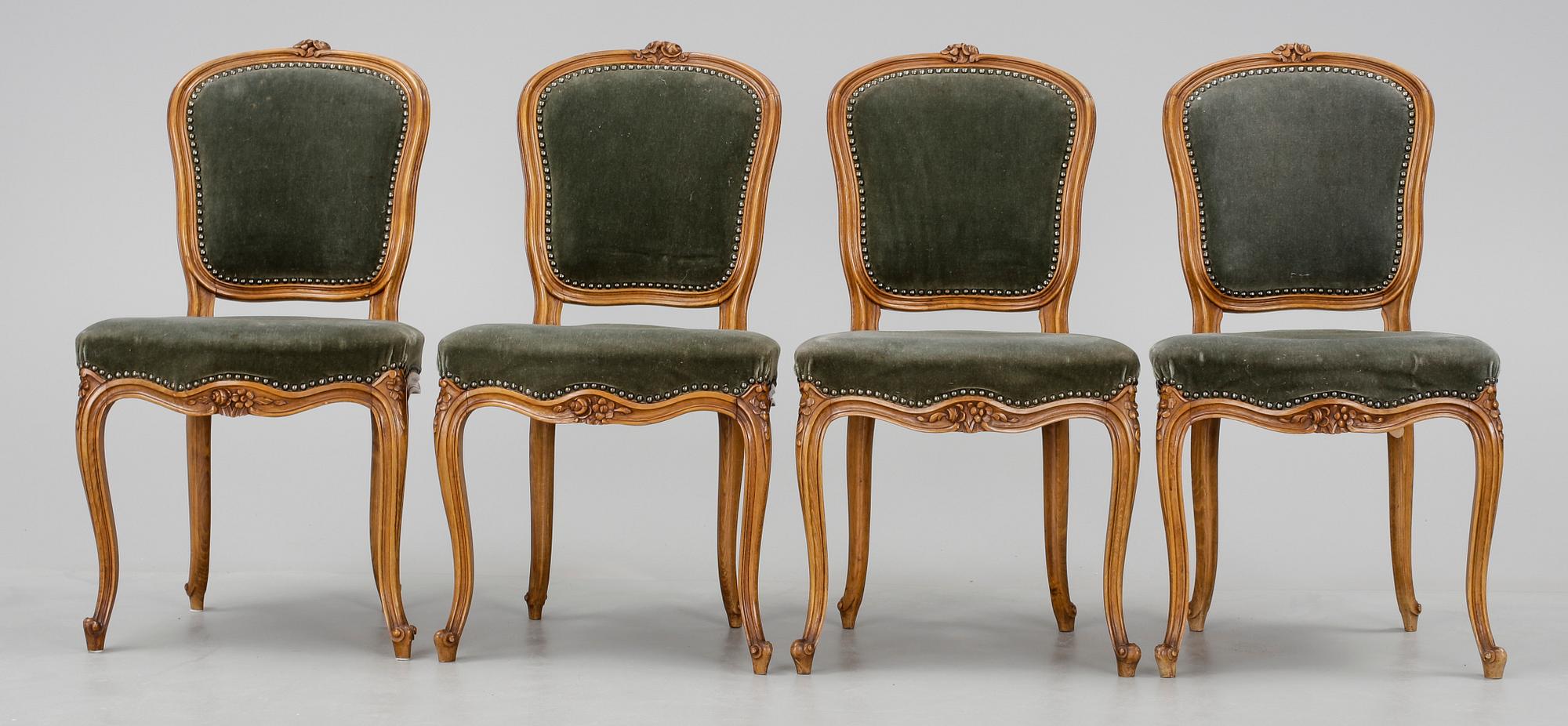 SOFFGRUPP, 5 delar, rokokostil. 1900-talets början.