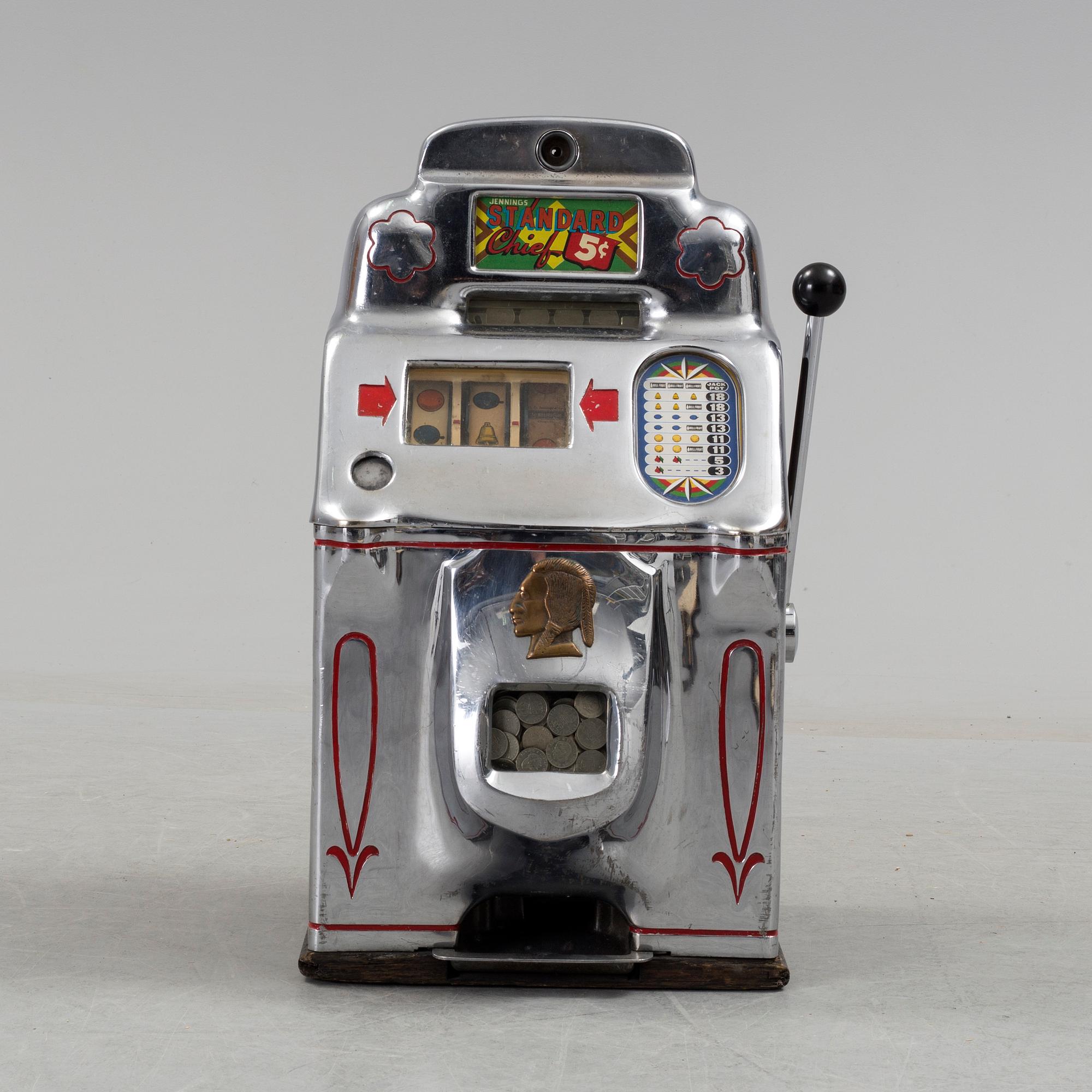 A Jennings Standard Chief Slot Machine, first half of the 20th century.