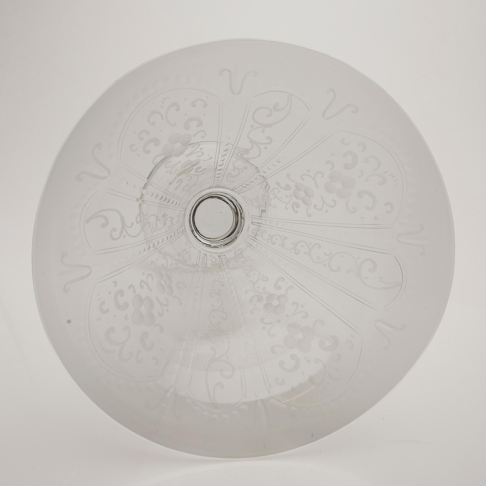 Edward Hald, Glasses, 2 pcs, Orrefors and Kosta Boda, 1920s.
