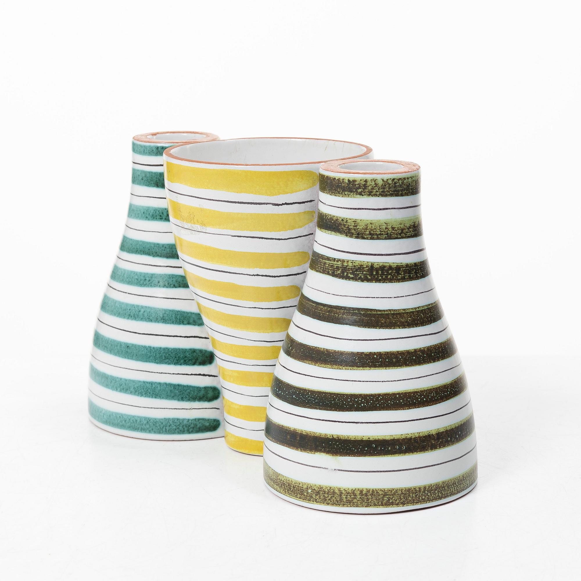 Stig Lindberg, vas/ljusstake, fajans, Gustavsberg Studio.