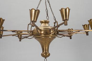 TAKLAMPA, 1900-talets mitt. Diam 150, höjd c:a 50 cm.