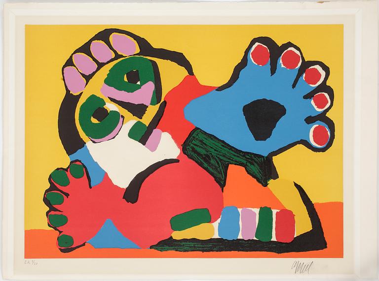 KAREL APPEL, färglitografi, signerad och numrerad EA 3/20.