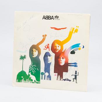 AN LP  SIGNED  BY ABBA, "The Album", 1977.