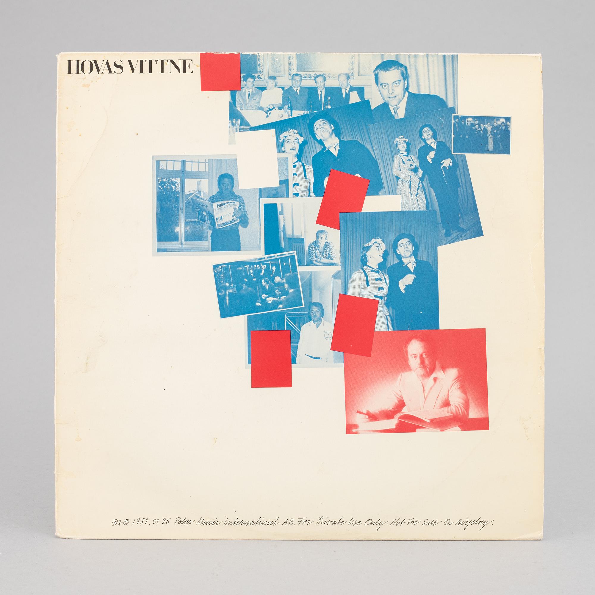 Vinyl Record, ABBA, 'Hovas vittne', 1981.