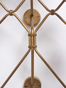 Hans Bergström, a rare and monumental ceiling lamp, ateljé Lyktan, Sweden, 1940-50s.