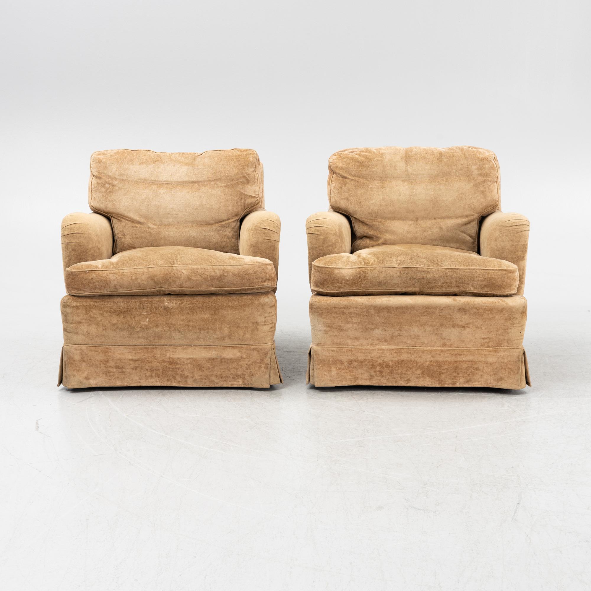 A pair of armchairs, second half of the 20th century.