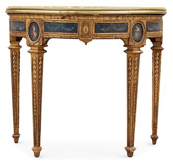 A presumably English late 18th century console table.