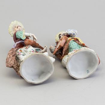 A pair of Dresden porcelaine figures, Germany, around 1900.