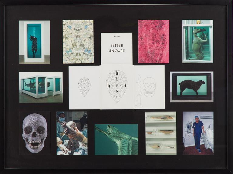 Damien Hirst, "Beyond Belief", 11 st promotionskort i en signerad mapp.