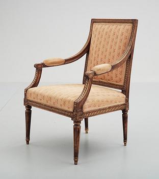 684. A Gustavian 18th cent armchair.