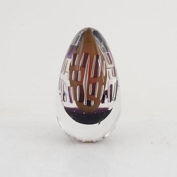 Jan Johansson, glass egg, Orrefors 1989.