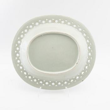 Galleried bowl with plate China circa 1800 porcelain.