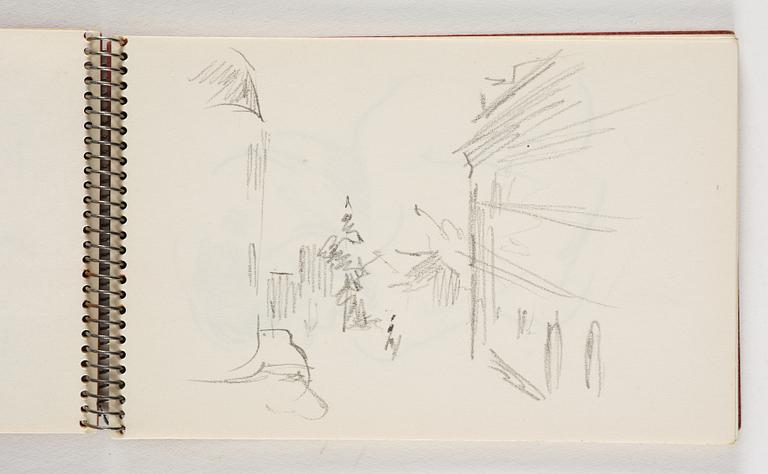 Lotte Laserstein, 10 små skissblock med teckningar.