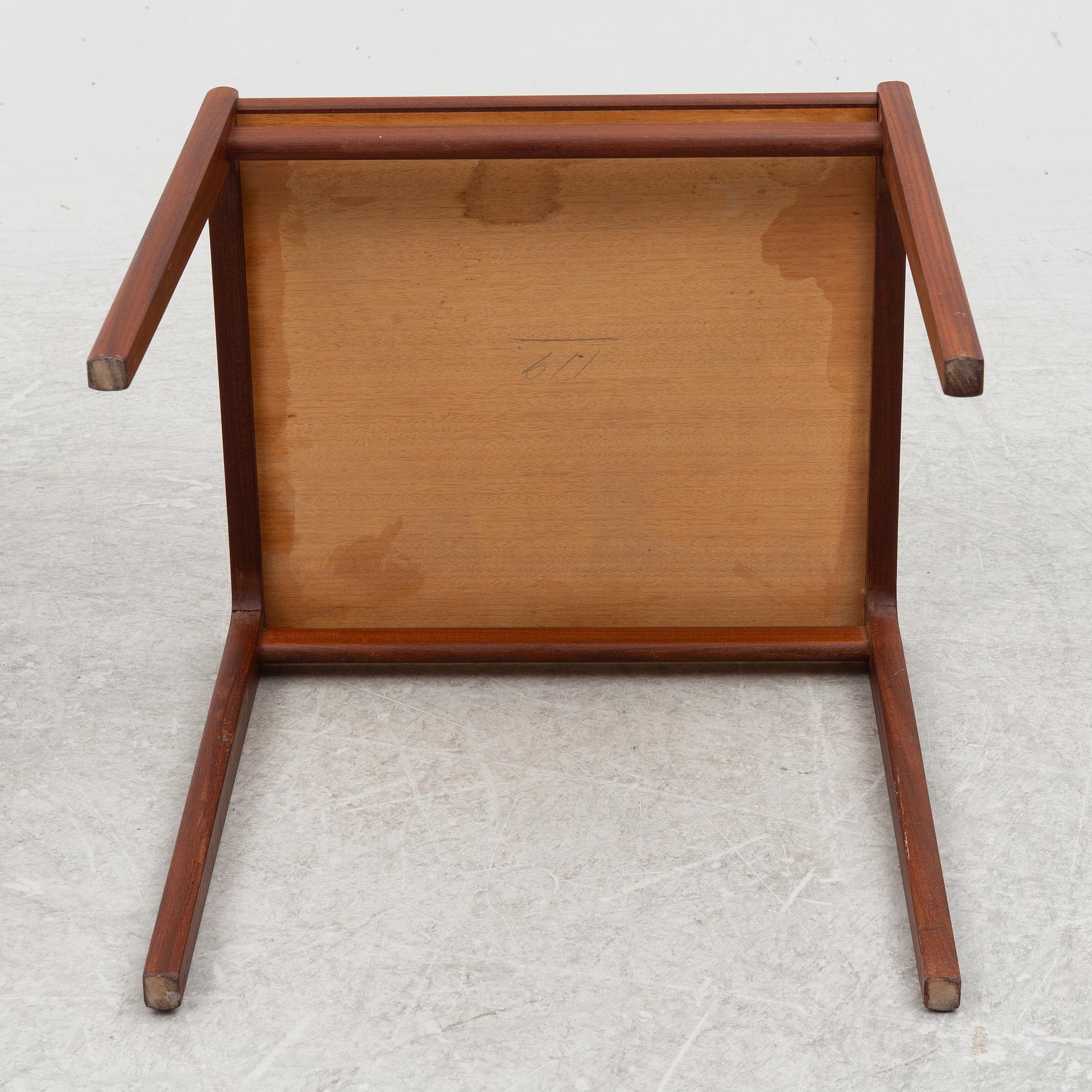 A teak coffee table and two side tables, Scandinavia, 1960's/70's.