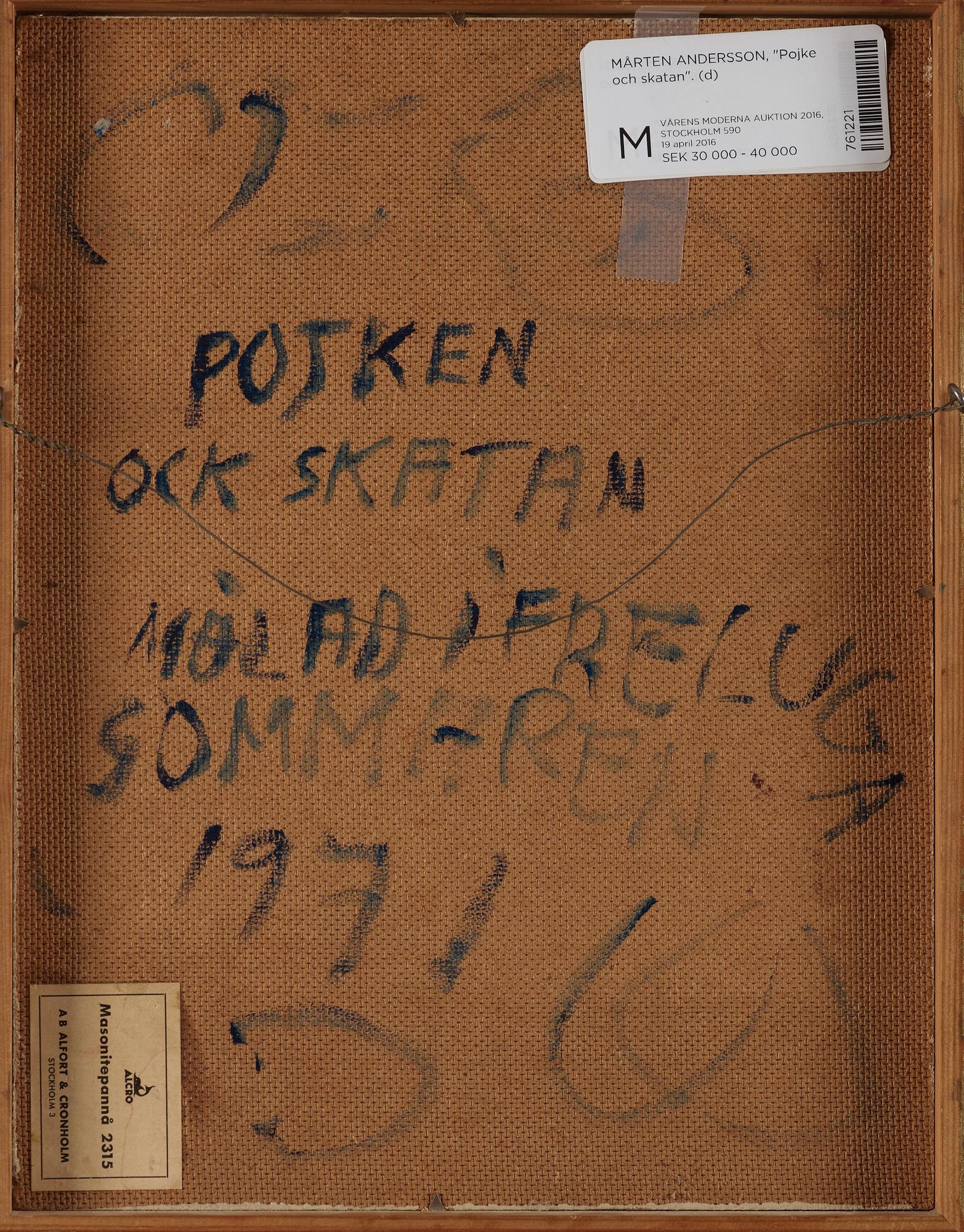 Mårten Andersson, "Pojke och skatan".