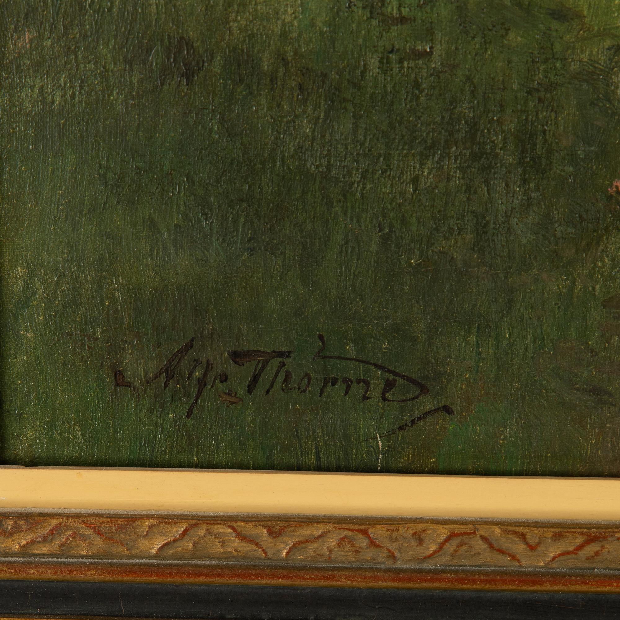 Alfred Thörne, olaj på duk, signerad.