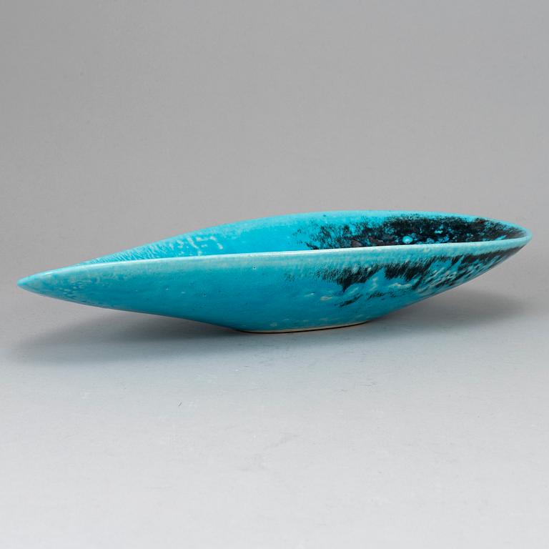 HANS HEDBERG, a faience dish, Biot, France, signed Hhg.