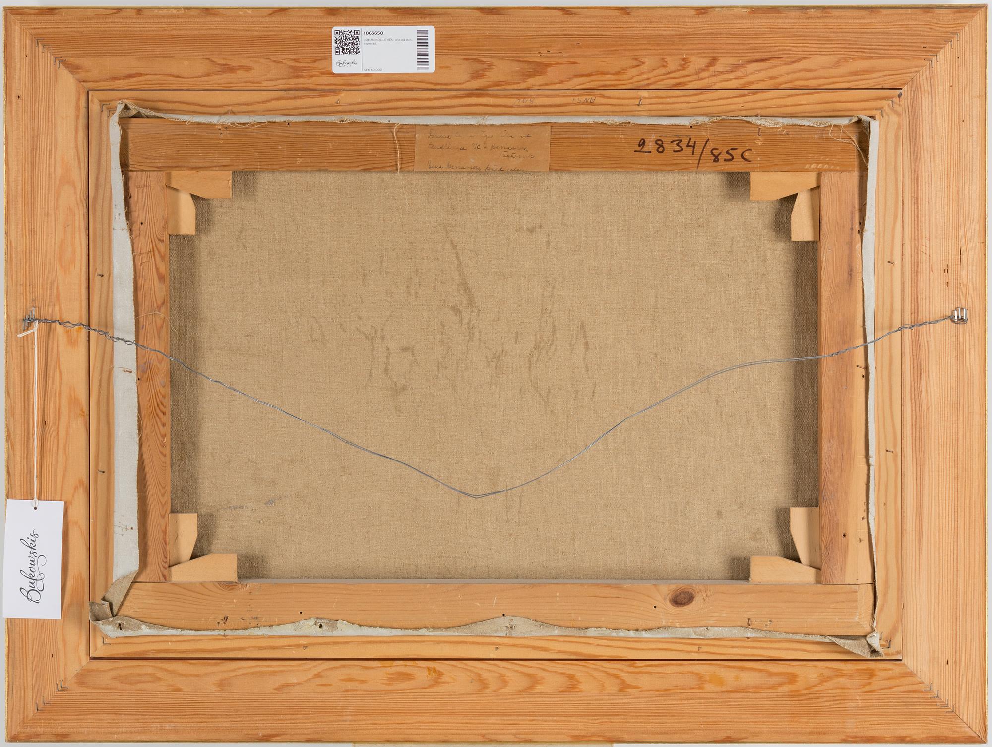 JOHAN KROUTHÉN, oil on canvas, signed.