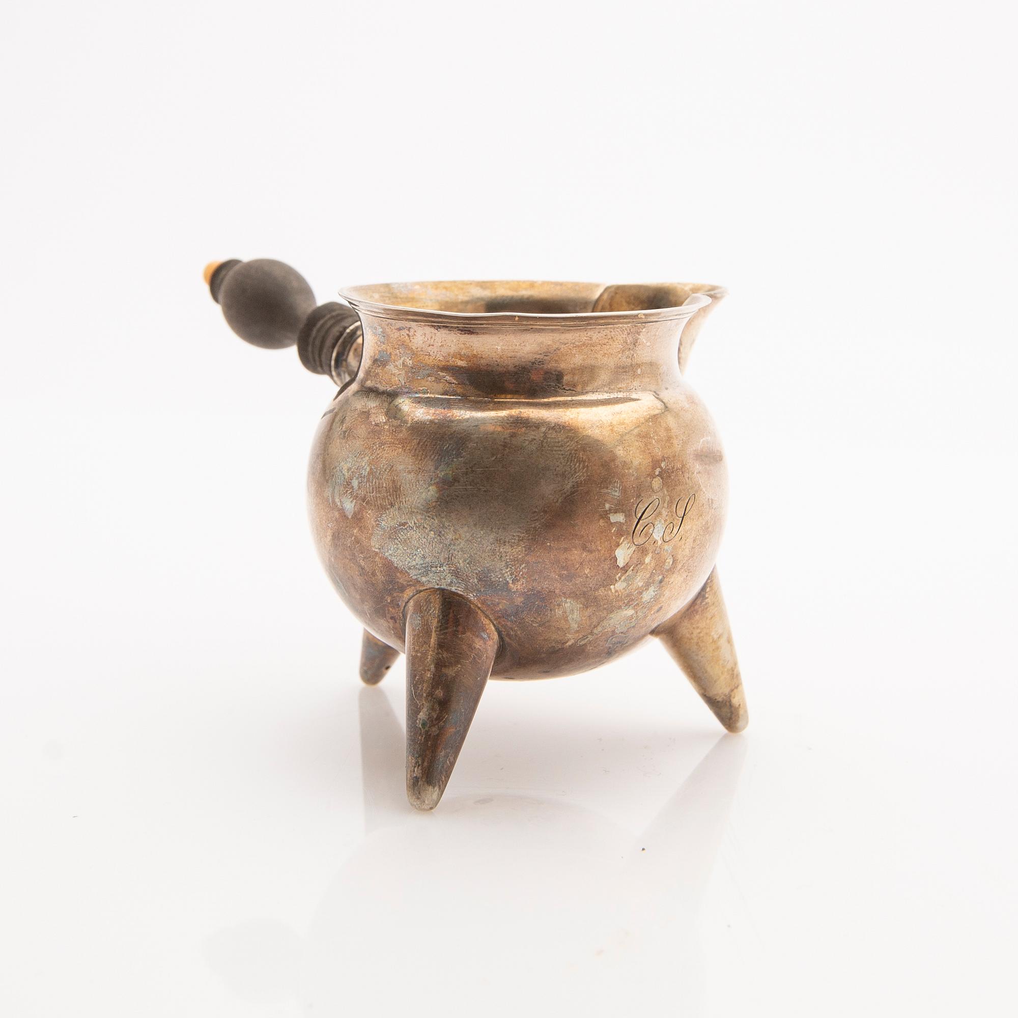 Cream jug, silver, probably Denmark, 19th/20th century.