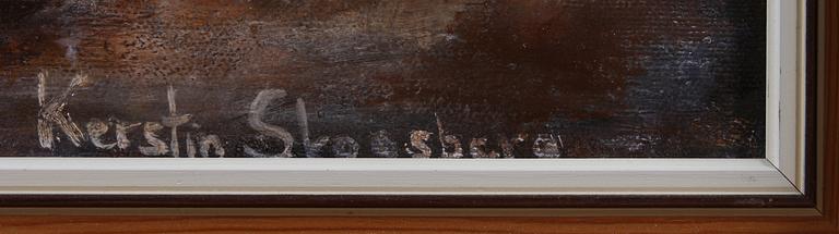 KERSTIN SKOGSBERG, olja på duk, 2 st, sign.