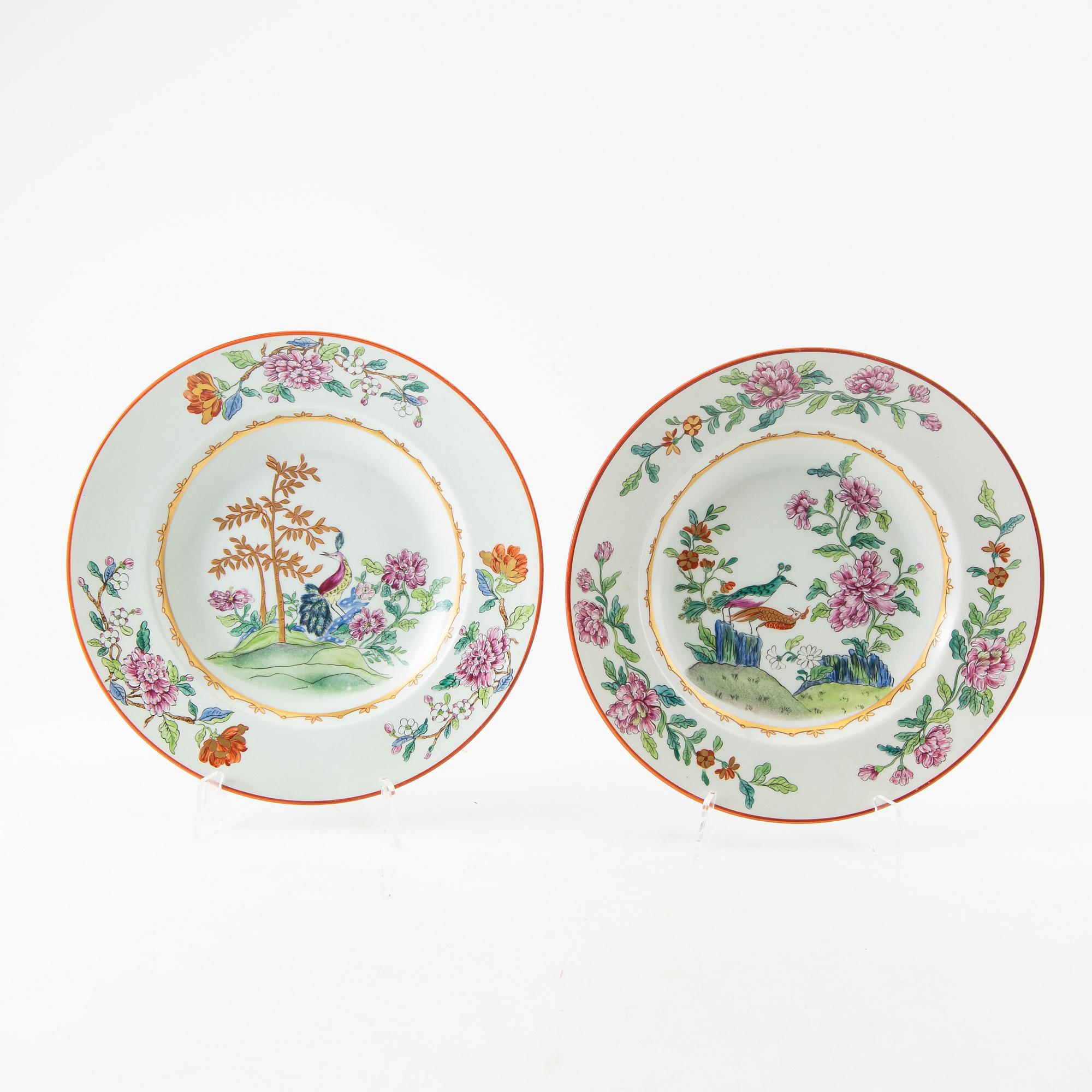 Plates 4+3 pcs China 20th century porcelain.