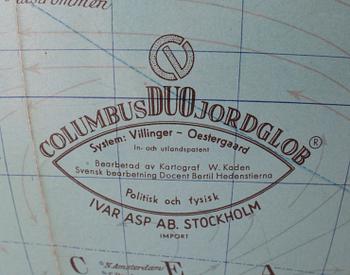 JORDGLOB, Columbus Duo Jordglob, 1900-talets andra hälft.