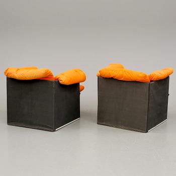 FÅTÖLJER, 4 stycken, troligen Danmark, 1970-tal.