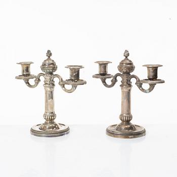 Kandelabrar, silver, ett par, Tetard Frères, Frankrike, omkring år 1900.