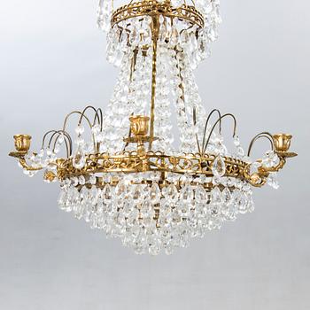 A Gustavian style chandelier mid 1900s/later part.