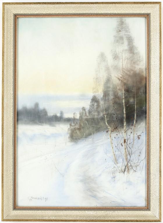 CARL BRANDT, pastell, signerad.