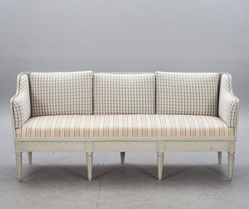 TRÅGSOFFA, gustaviansk stil, 1800/1900-tal.