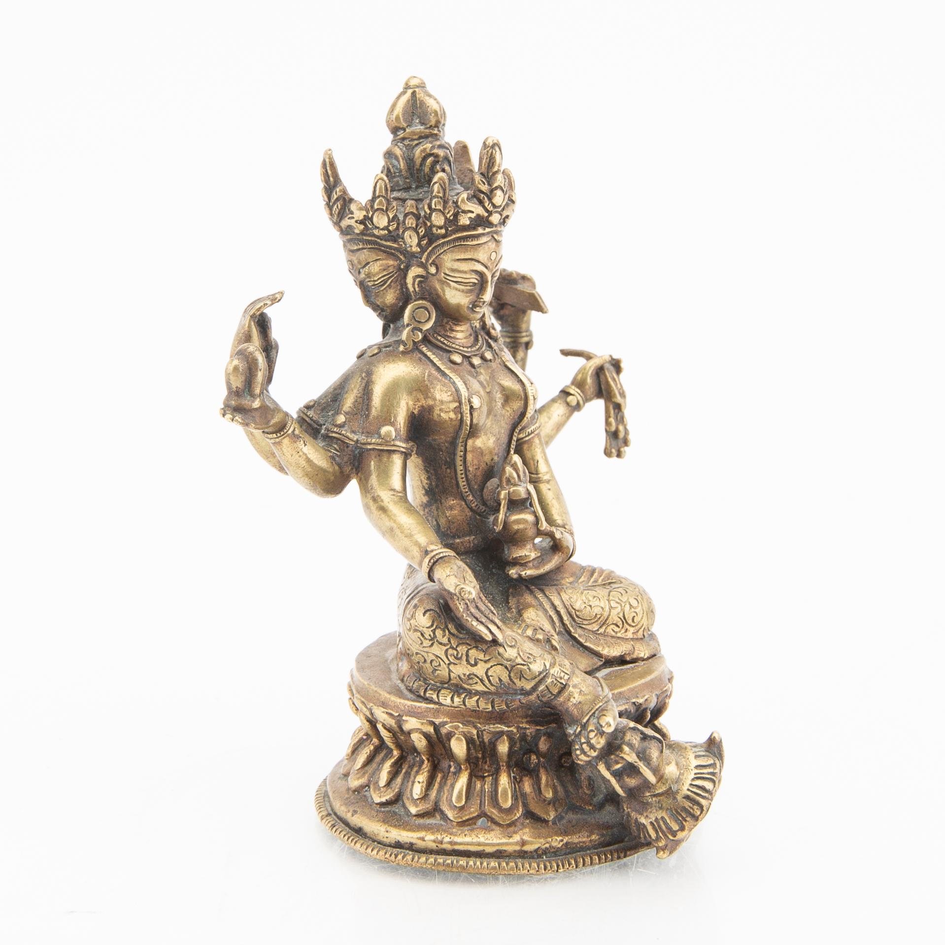 Figuriner 2 st Indien/Tibet 1900-tal brons.