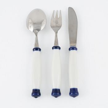 Hertha Bengtson, a 42-piece cutlery set, "Koka Blå", Rörstrand, Sweden.