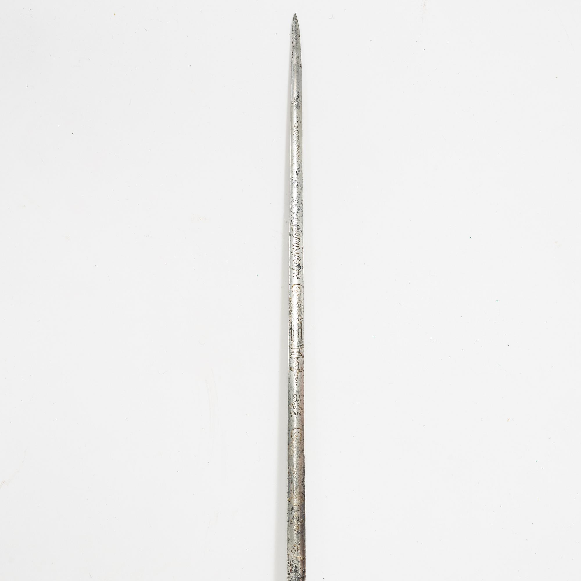 A 18th Century smallsword.