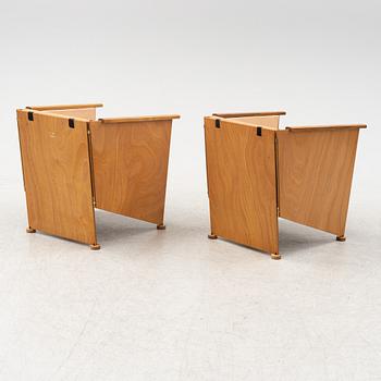 Torbjörn Ahlström, a pair of elm and cherry armchairs.