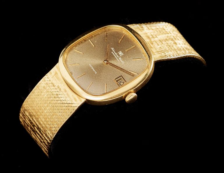 ARMBANDSUR, herr, IWC (International Watch Company), automatisk, 18k guld. 1960-tal. Vikt 85g.