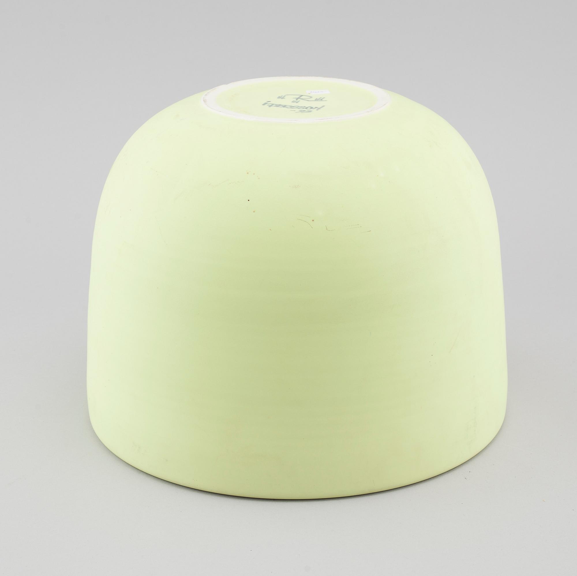INGER PERSSON, a stoneware bowl for Rörstrand, signed I Persson and dated -93.