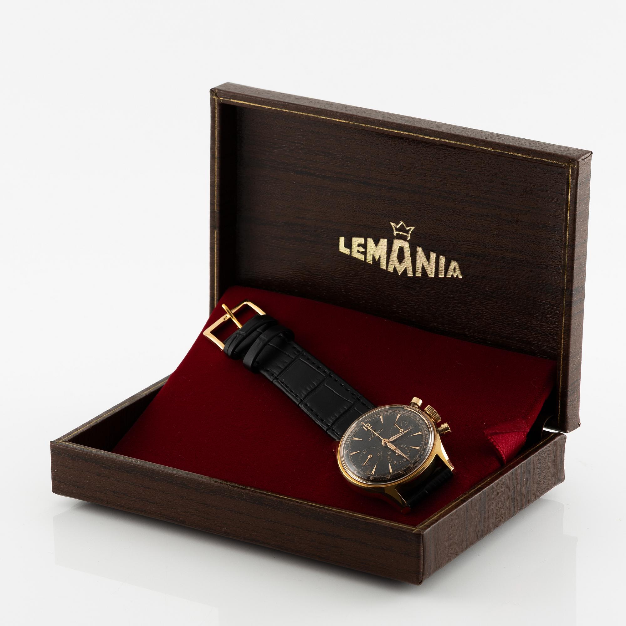 Lemania, "Tropical Dial", kronograf, ca 1950.
