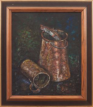 JOHNNY OPPENHEIMER, olja på pannå, signerad.