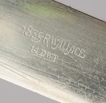 BESTICK, 18 delar, silver, Amerika, omkring år 1900. Vikt med stålblad ca 849 gram.