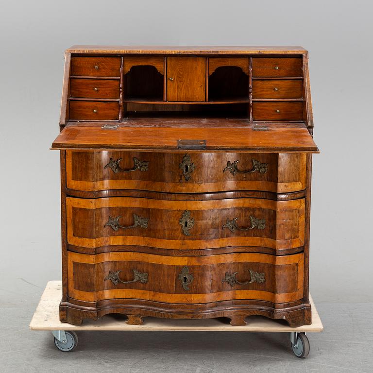 A late baroque secretaire chest of drawers, 18th century, northen Germany.